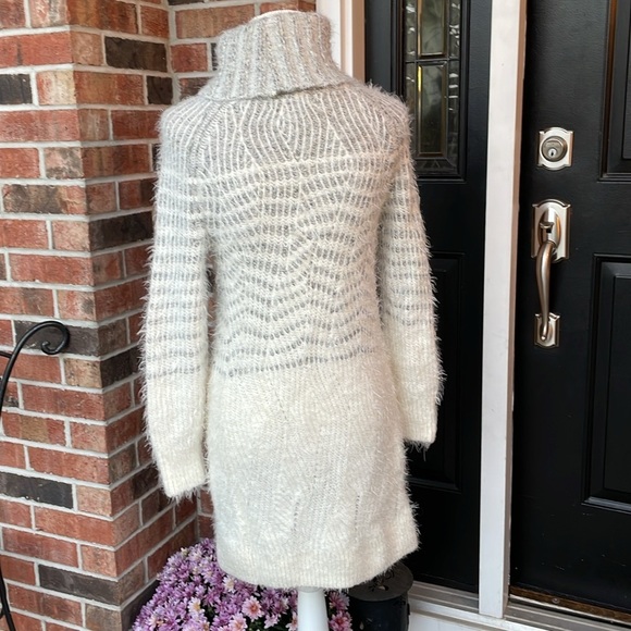 Anthropologie Sleeping On Snow Eyelash Knit Turtleneck Sweater Dress - Picture 5 of 8